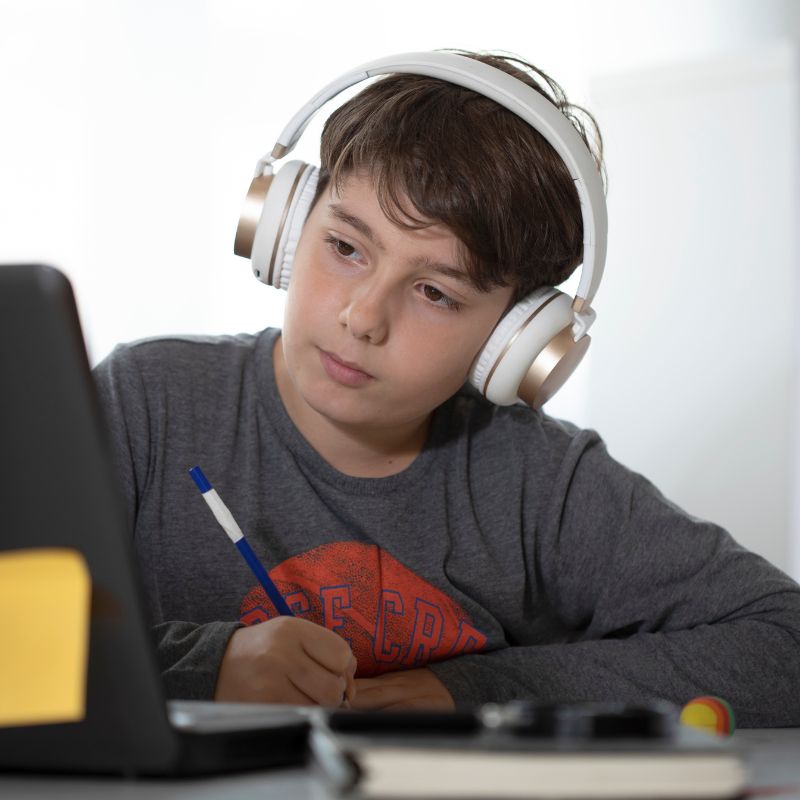 Year 6 pupil preparing for SATs with an online tutor